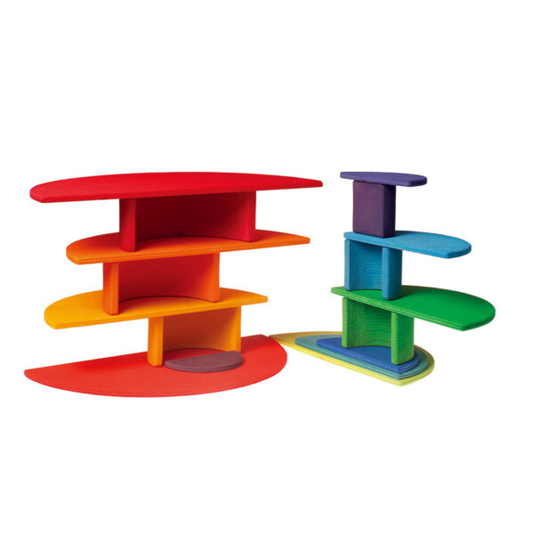 Holzspiel - Regenbogen Halbkreise – Bild 2