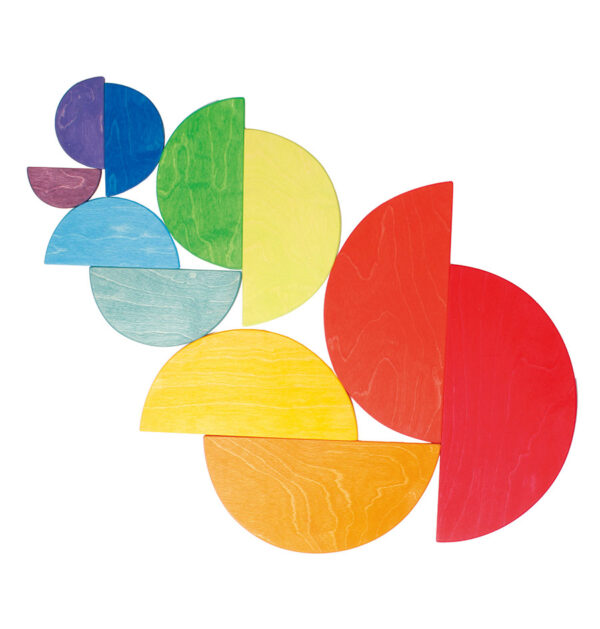 Holzspiel - Regenbogen Halbkreise – Bild 3