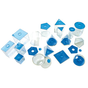 Geometrische Körper, transparent (blau) klein