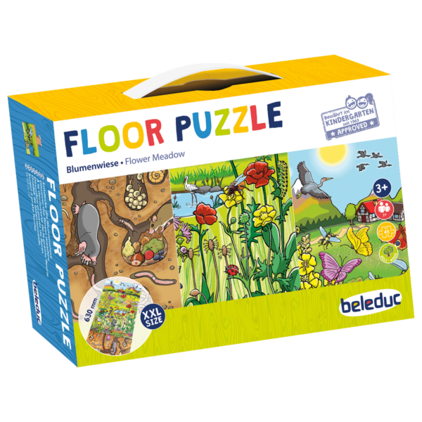 Bodenpuzzle „Entdecke die Blumenwiese“ (Video)