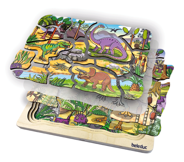 Lagen-Puzzle "Dinosaurier" (Video) – Bild 2