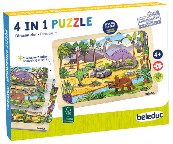 Lagen-Puzzle "Dinosaurier" (Video)