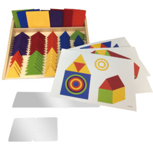 Lerntablett Naturfilz Set I – Kreise & Dreiecke