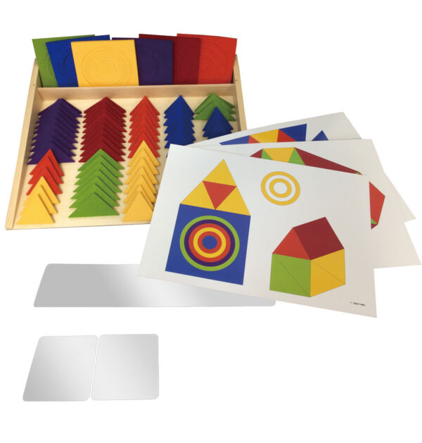 Lerntablett Naturfilz Set I – Kreise & Dreiecke