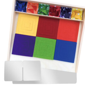 Lerntablett Naturfilz Set II – Quadrate