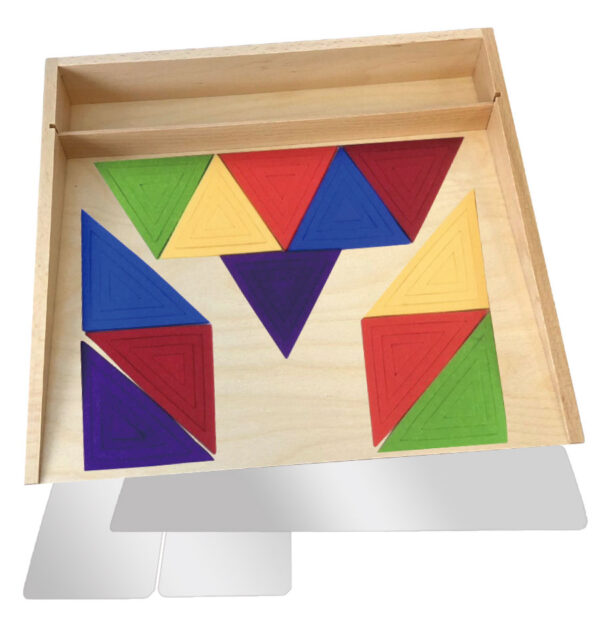 Lerntablett Naturfilz Set III – Dreiecke