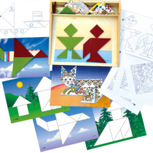 Lerntablett Naturfilz Set IV – Tangram