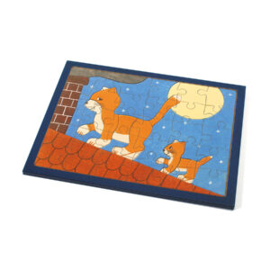 Holz Puzzle - Katze auf dem Dach