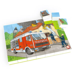 Bausteine Puzzle - Feuerwehr Einsatz