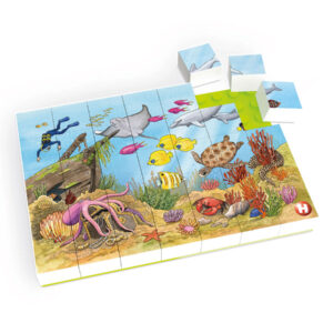 Bausteine Puzzle - Bunte Unterwasserwelt