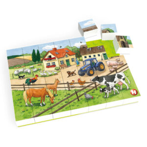 Bausteine Puzzle - Leben auf dem Bauernhof