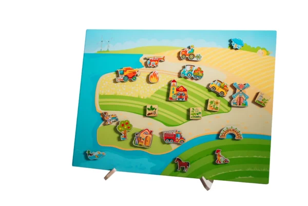Mega-Magnettafel auf dem Land