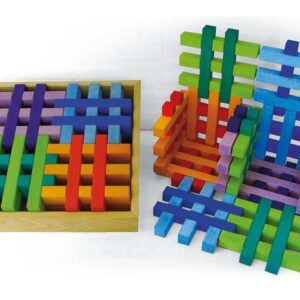 Holzspiel - Gitterklötze XL bunt