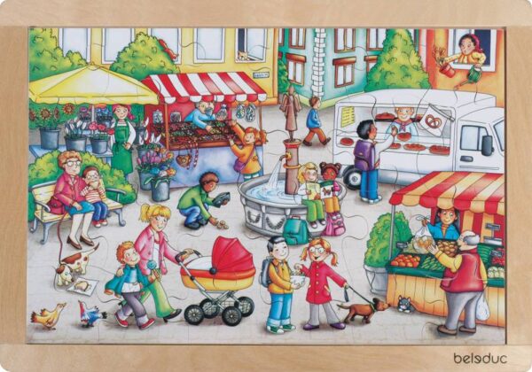 Rahmenpuzzle "Markt"