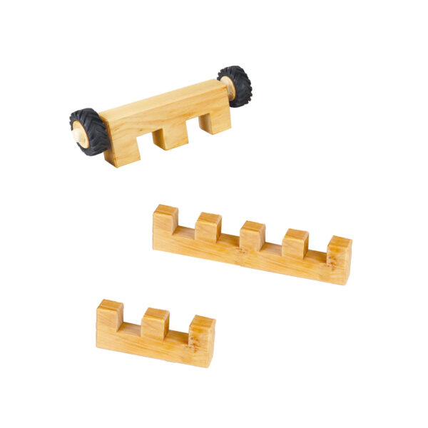 Holzspiel - Räder + Platten-Set 50 Teile – Bild 3