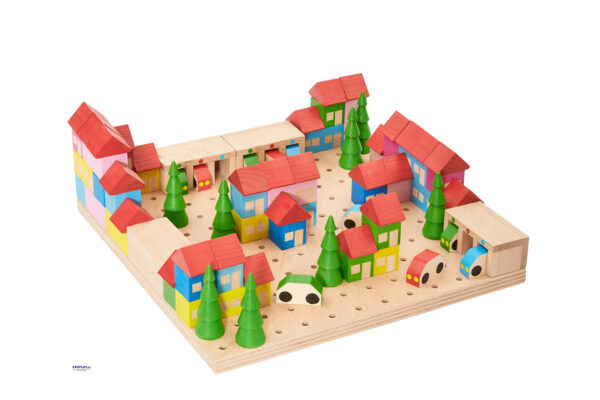 Holzsteckbausteine als ganze Stadt - 89-teilig – Bild 2