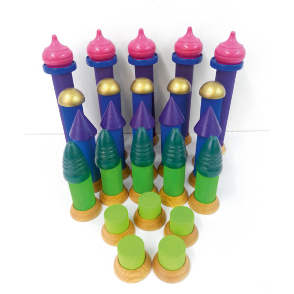 Holzspiel - Märchenturm-Set  75-Teilig – Bild 2