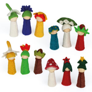 Holzspiel - Jahreszeiten Blumenkinder 12er Set